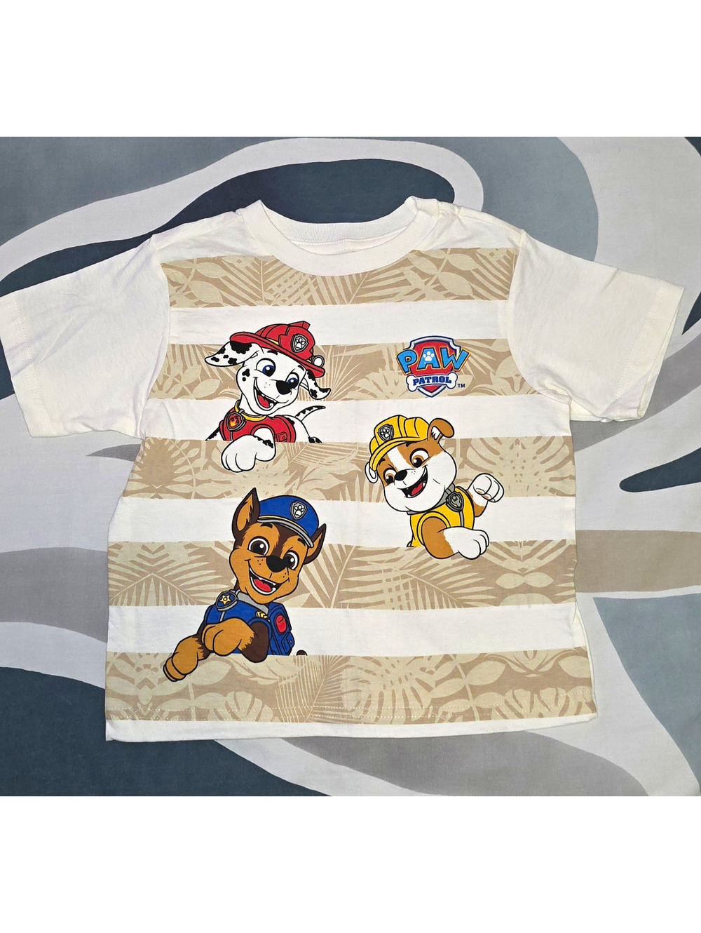 Nickelodeon PAW Patrol Chase Marshall Rubble Kids T-Shirt 4T White/Beige